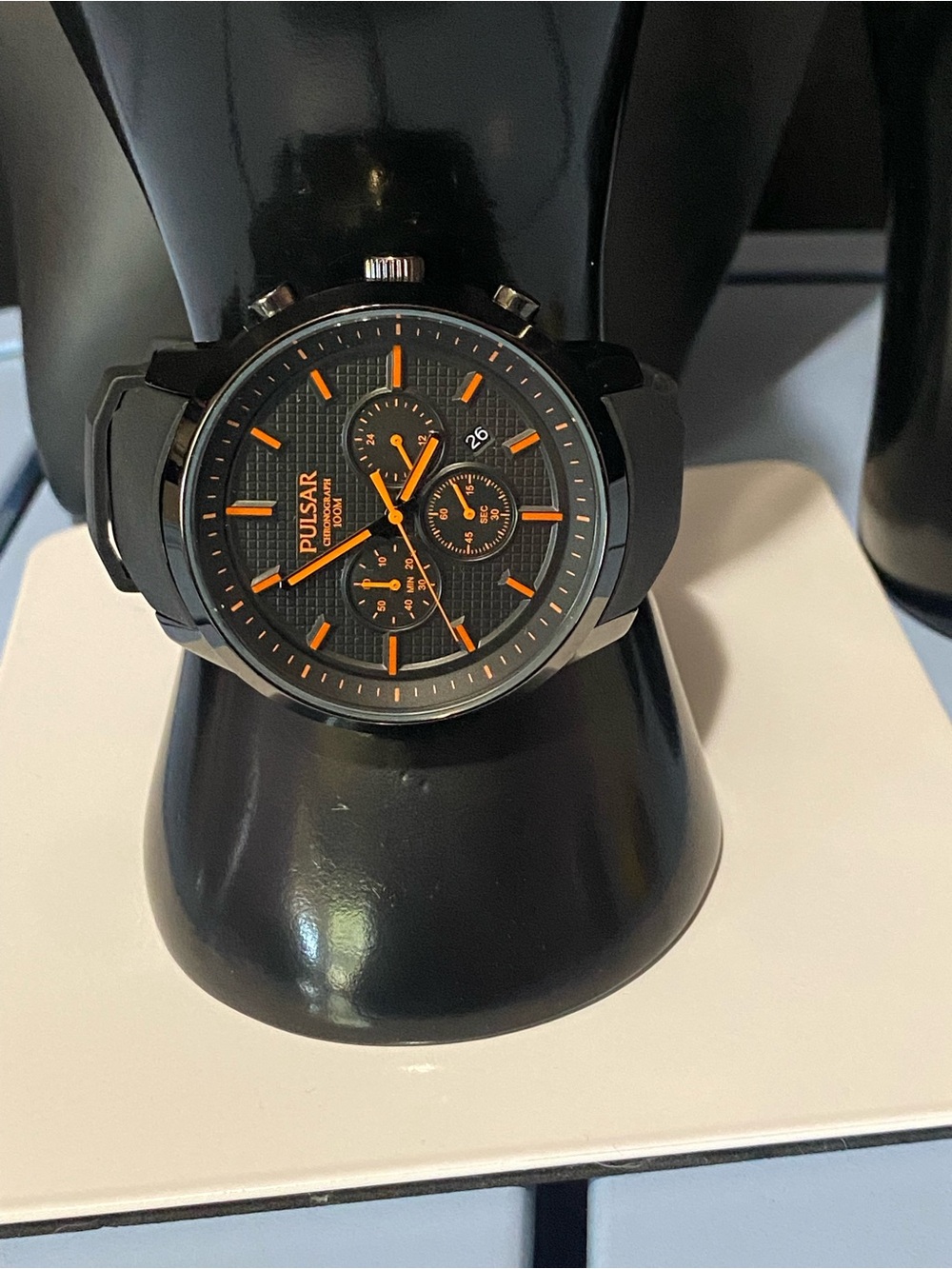 Pulsar Men's Chronograph VD53-XO61 Seiko Caliber VD53 Quartz Watch  Black Dial